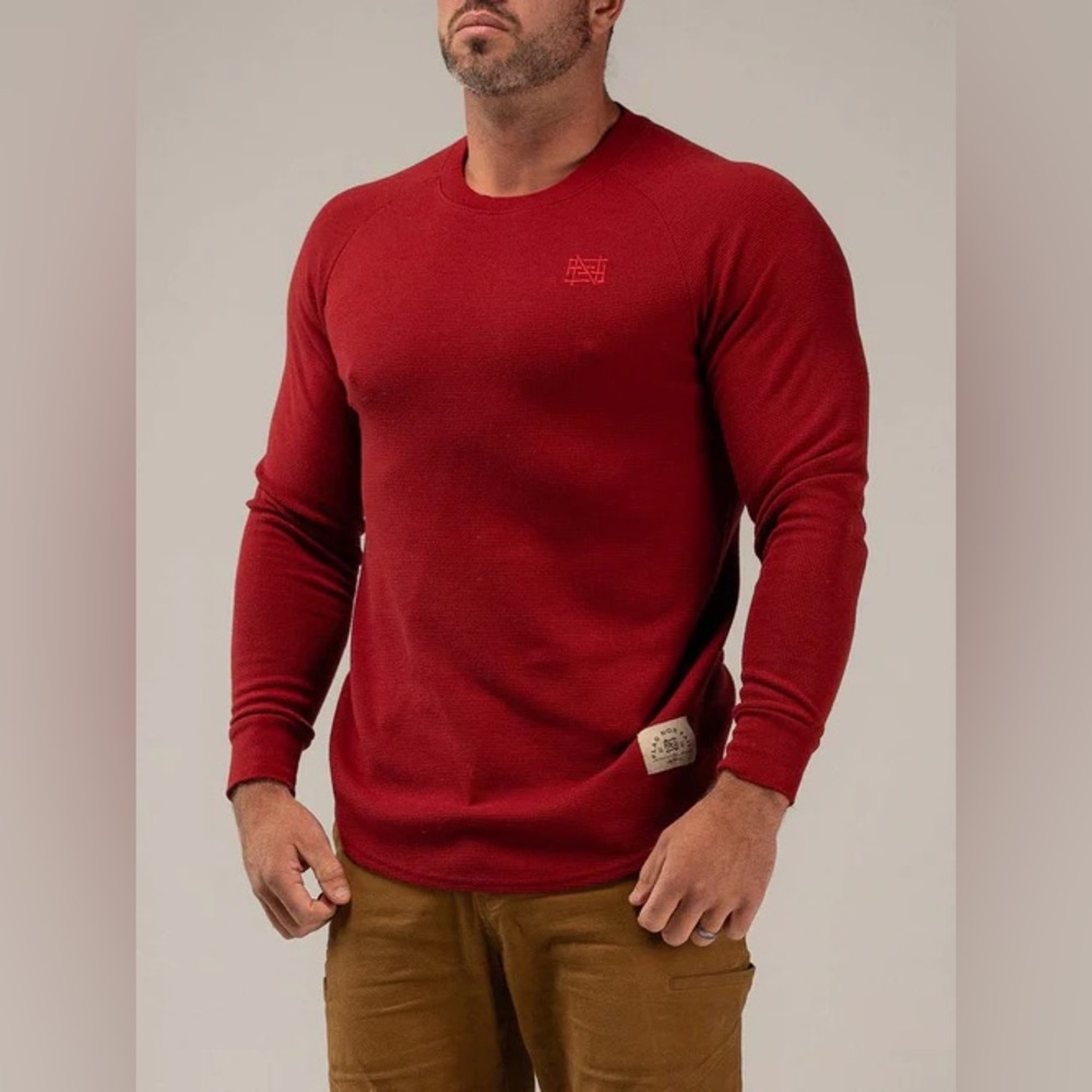 Flag Nor Fail Deep Red Long Sleeve Men's Tee